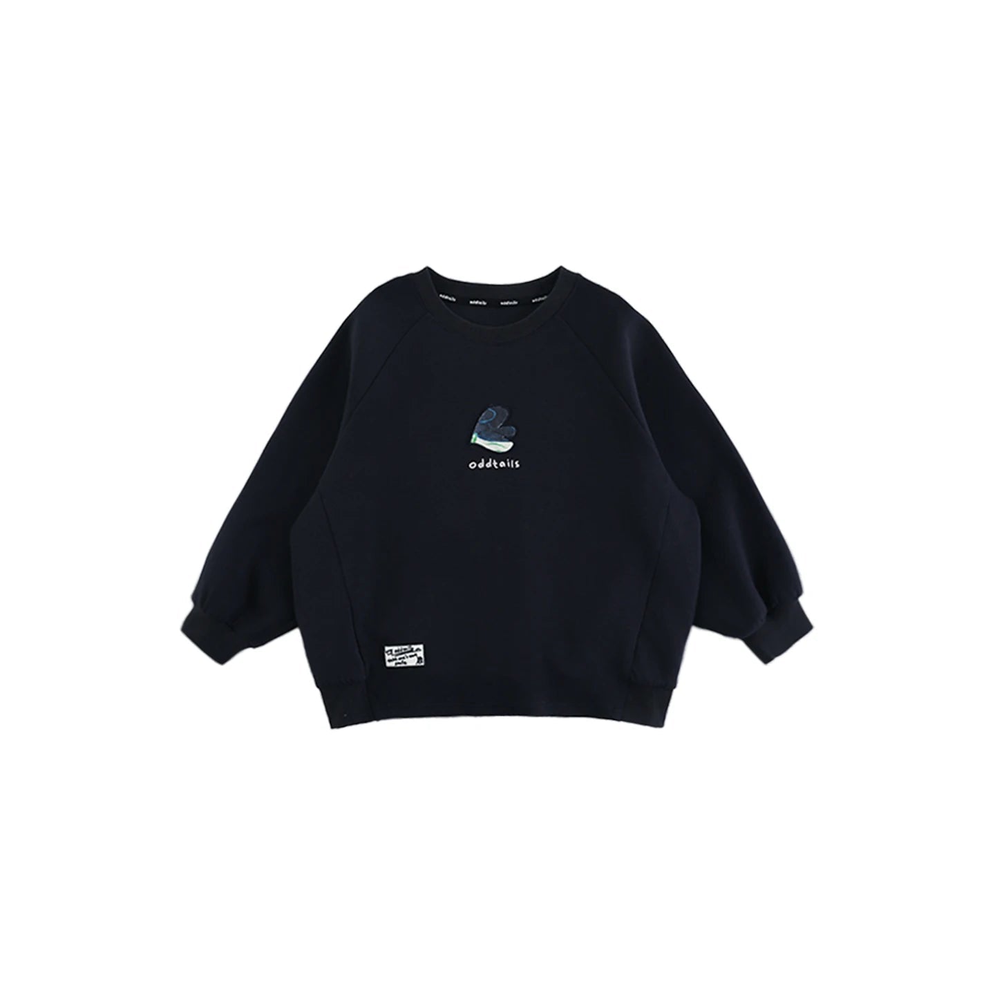 Felpa nera a maniche lunghe con motivo pesce per bambino adolescente - Klotheds