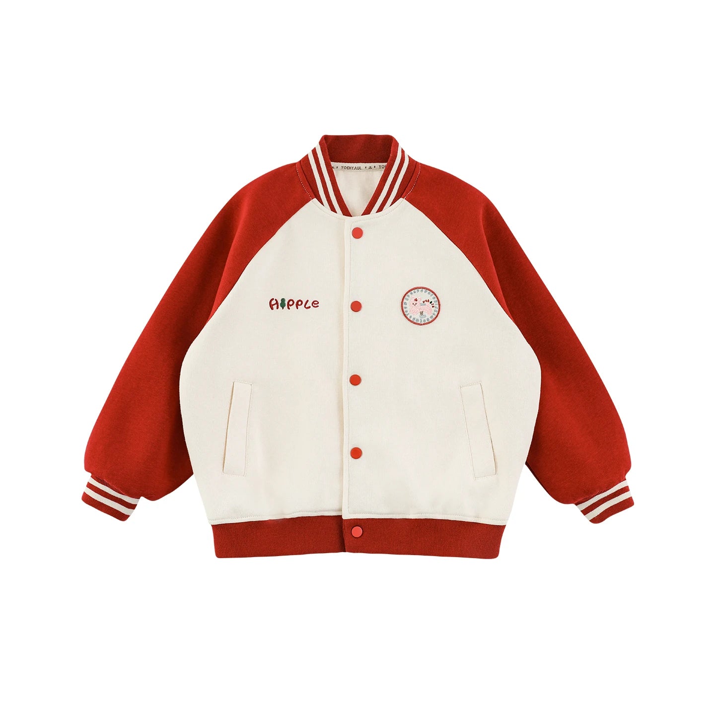 Giacca da baseball varsity per bambina – verde o rossa - Klotheds