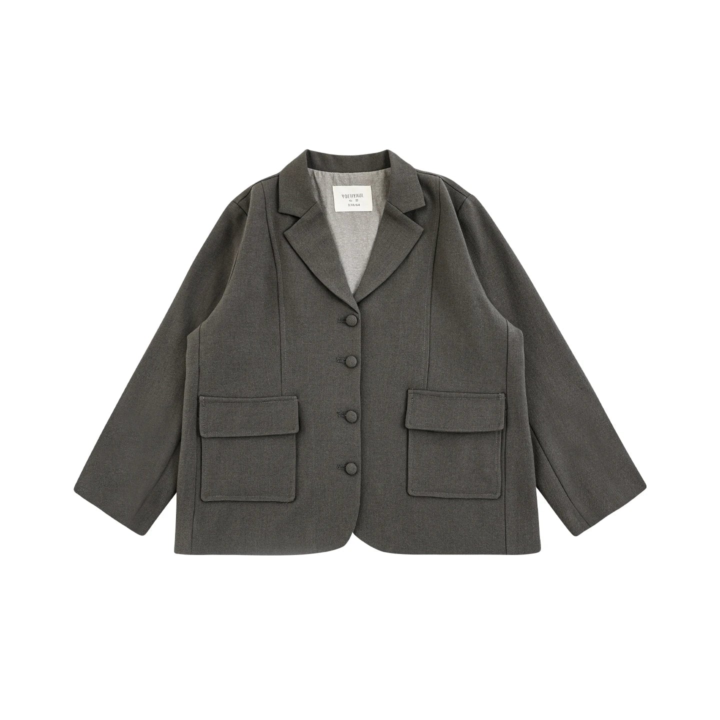 Giacca elegante grigia per bambina – stile collegiale - Klotheds