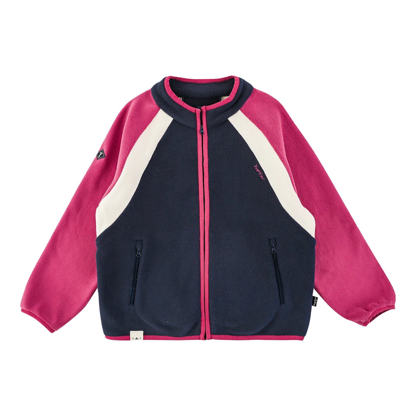 Giacca Invernale da Bambina in Pile Patchwork Caldo e Morbido – Giallo, Rosa o Viola - Klotheds