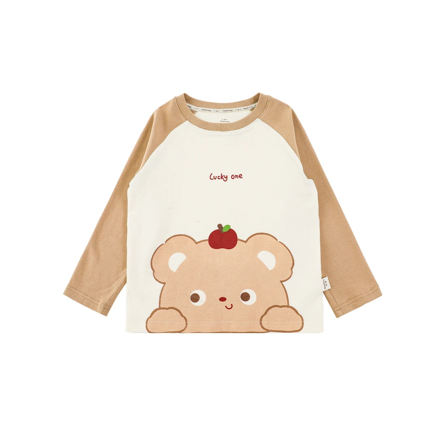 Maglietta a maniche lunghe con stampa cartoon per bambina – rosa, gialla o marrone - Klotheds