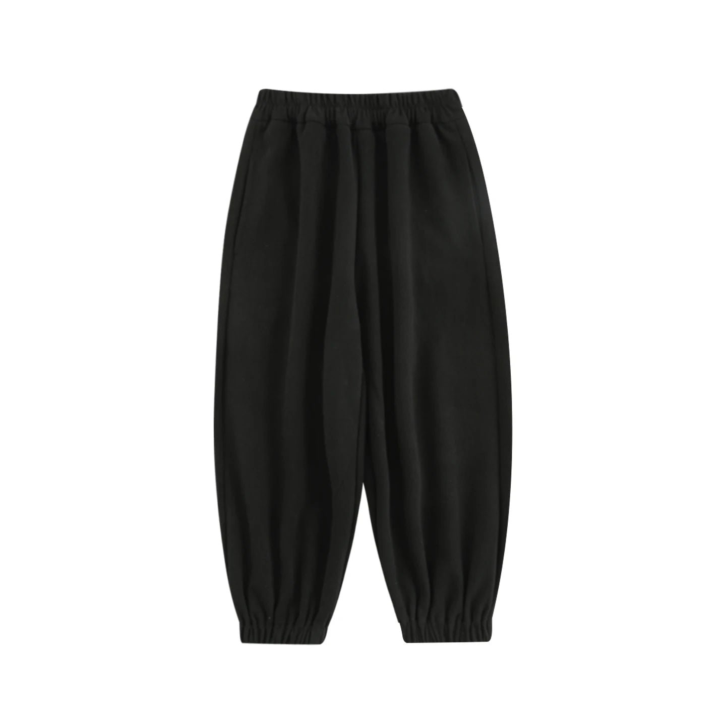 Pantaloni larghi in cotone per bambina – beige, grigi, rosa o neri - Klotheds