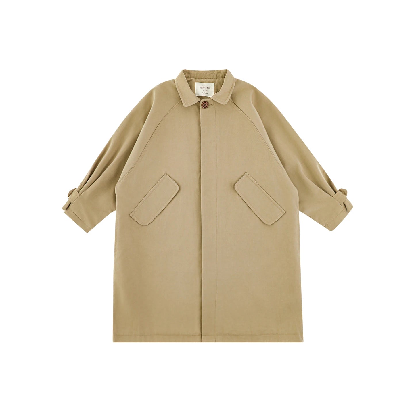 Trench autunnale color cachi per bambina – elegante e versatile - Klotheds