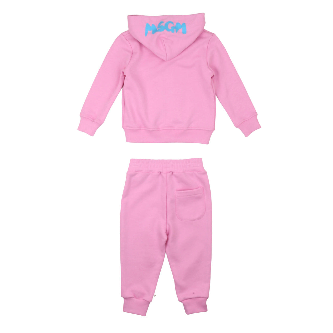 msgm - STRETCH FLEECE TRACKSUIT ZIP HOODIE PAN