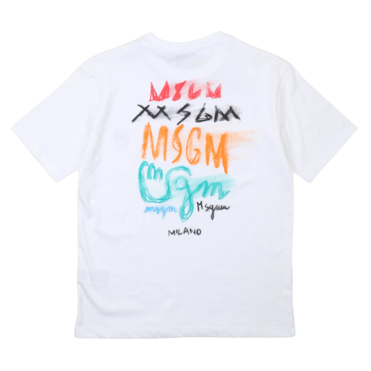 msgm - JERSEY T-SHIRT BOY BIANCO/WHITE