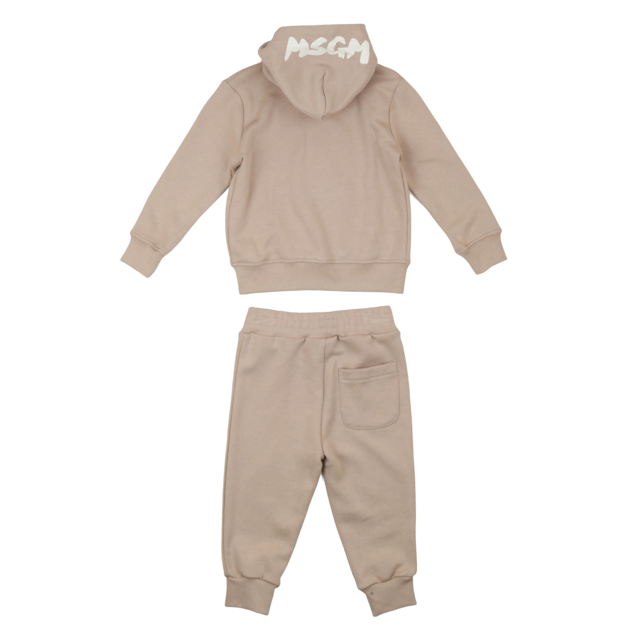 msgm - STRETCH FLEECE TRACKSUIT ZIP HOODIE PAN