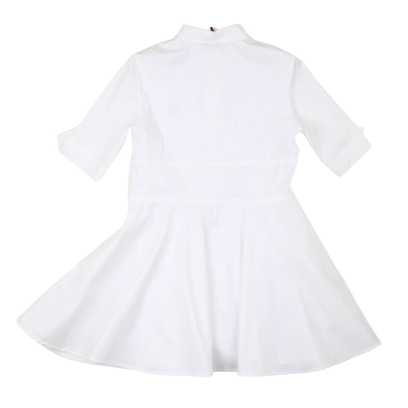 msgm - POPLIN POLO DRESS GIRL WHITE/WHITE