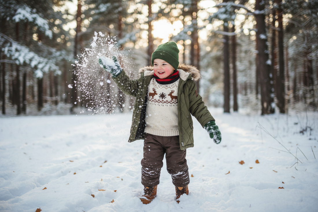 Come vestire un bambino in inverno senza farlo sudare