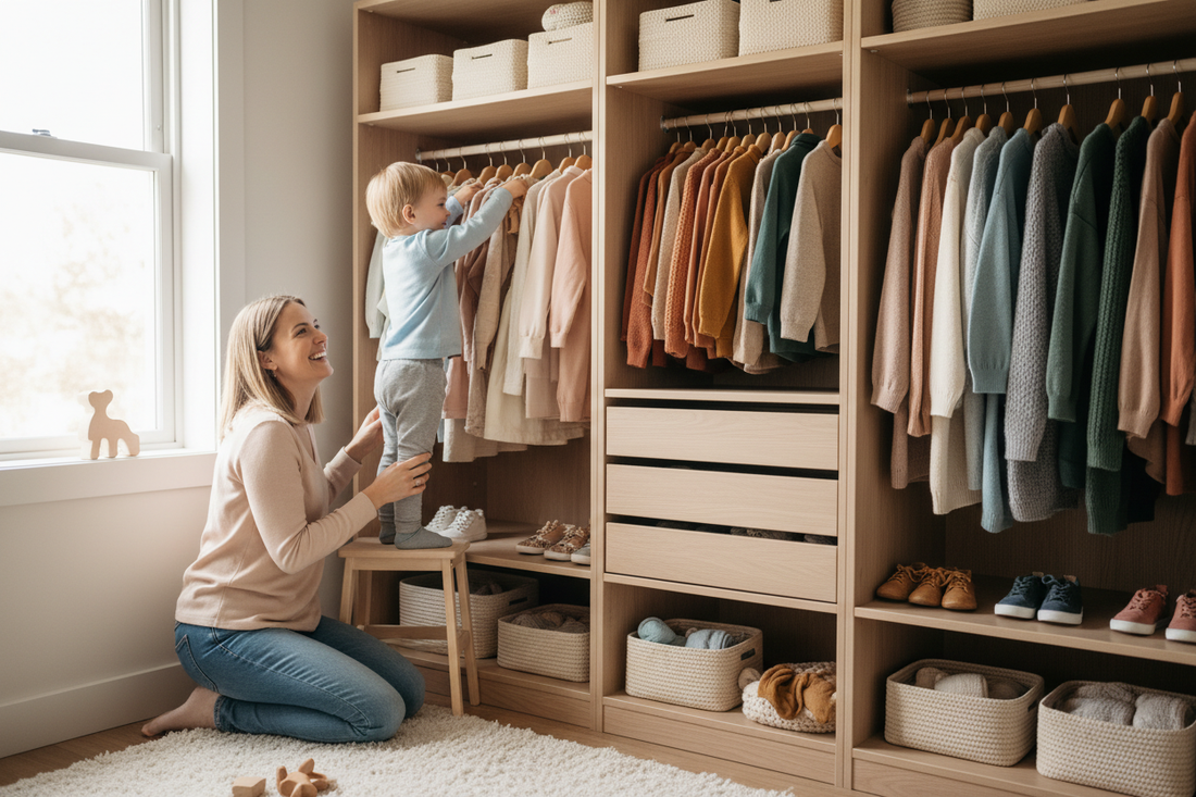 Come organizzare l’armadio dei bambini (e semplificare la vita ogni giorno)