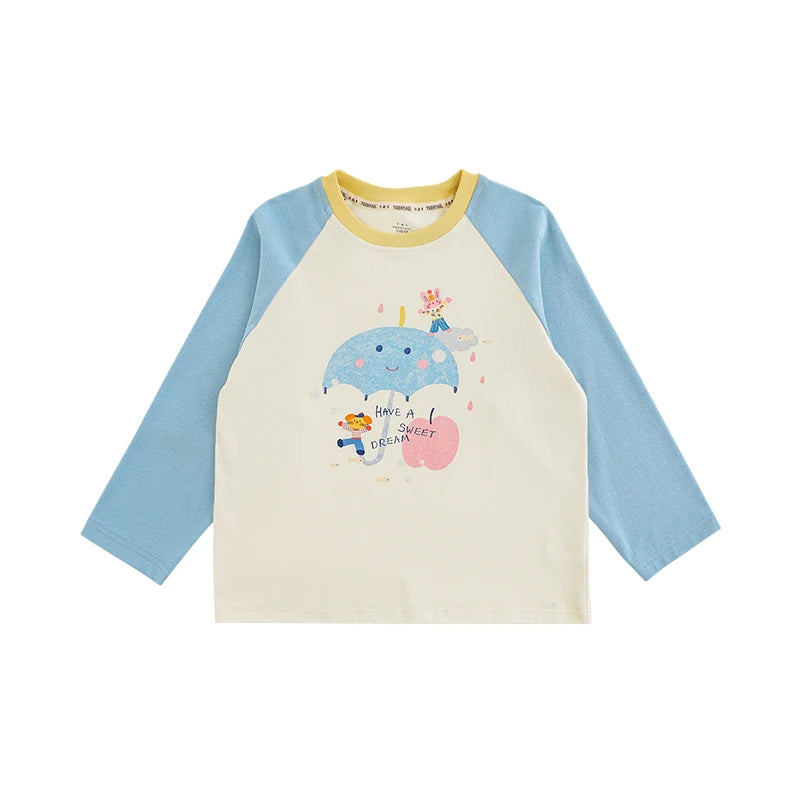 Maglia a Maniche Lunghe Raglan per Bambina – Stile Casual e Comodo, Vari Colori