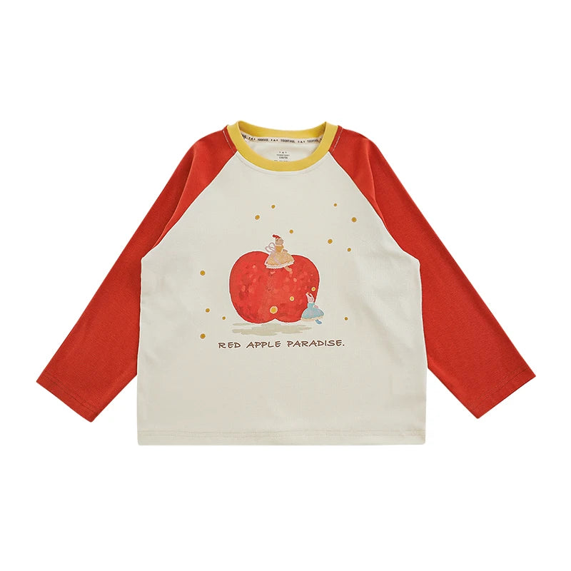 Maglia a Maniche Lunghe Raglan per Bambina – Stile Casual e Comodo, Vari Colori