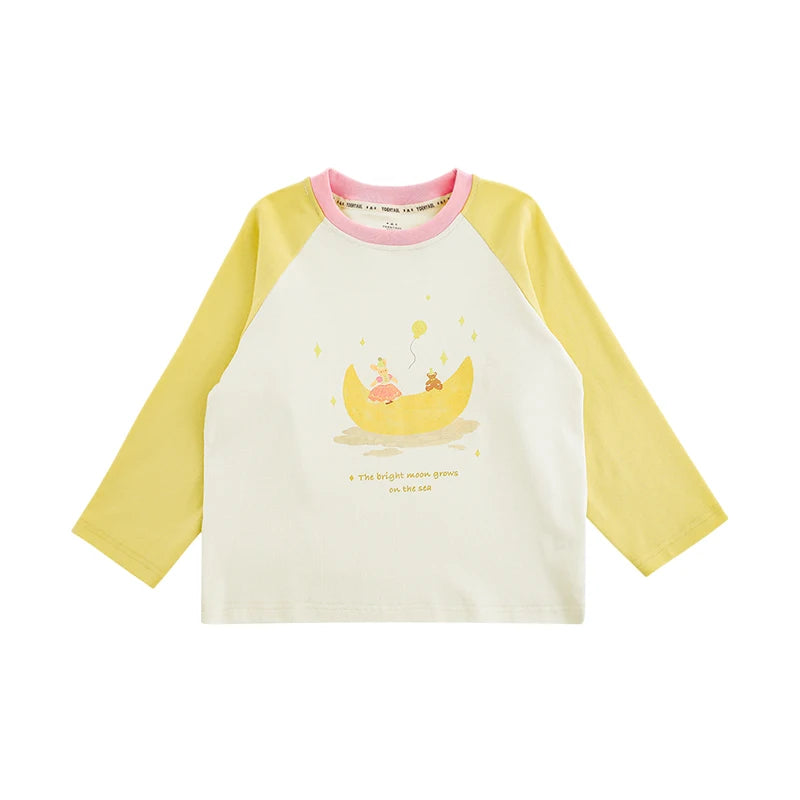 Maglia a Maniche Lunghe Raglan per Bambina – Stile Casual e Comodo, Vari Colori