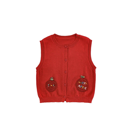 Gilet Rosso per Bambina – Stile Casual e Versatile