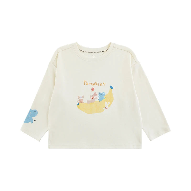 Maglia Casual Bambina Maniche Raglan – Personalizzata, Colori Beige, Rosa, Blu e Giallo