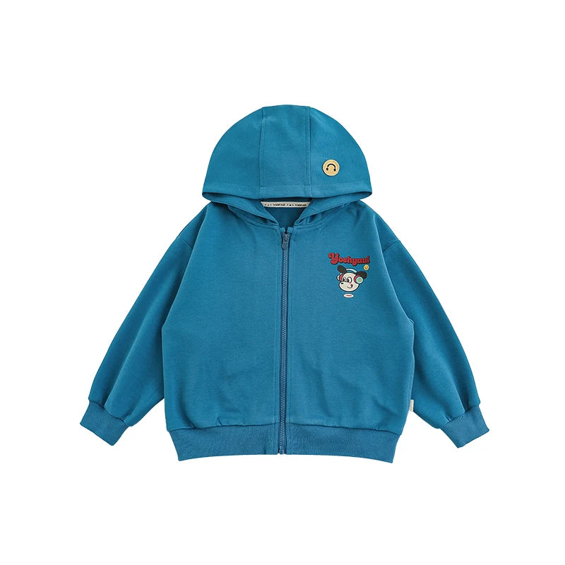 Giacca con Cappuccio Bambina e Bambino – Comoda e Sportiva, Colori Rosso e Azzurro