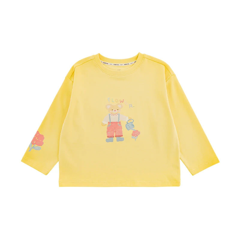 Maglia Casual Bambina Maniche Raglan – Personalizzata, Colori Beige, Rosa, Blu e Giallo