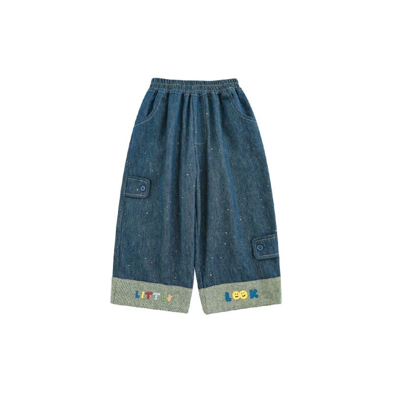 Jeans Bambino in Denim – Gamba Dritta, Blu, Casual e Resistente