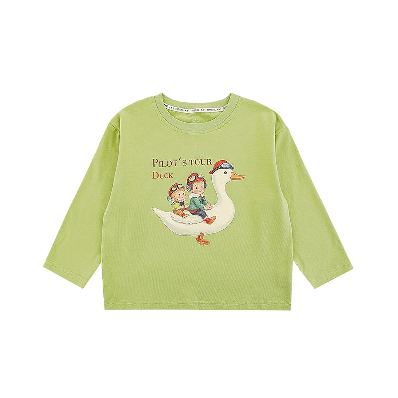 T-Shirt a Manica Lunga per Bambina – Stile Casual Primaverile, 5 Colori Disponibili