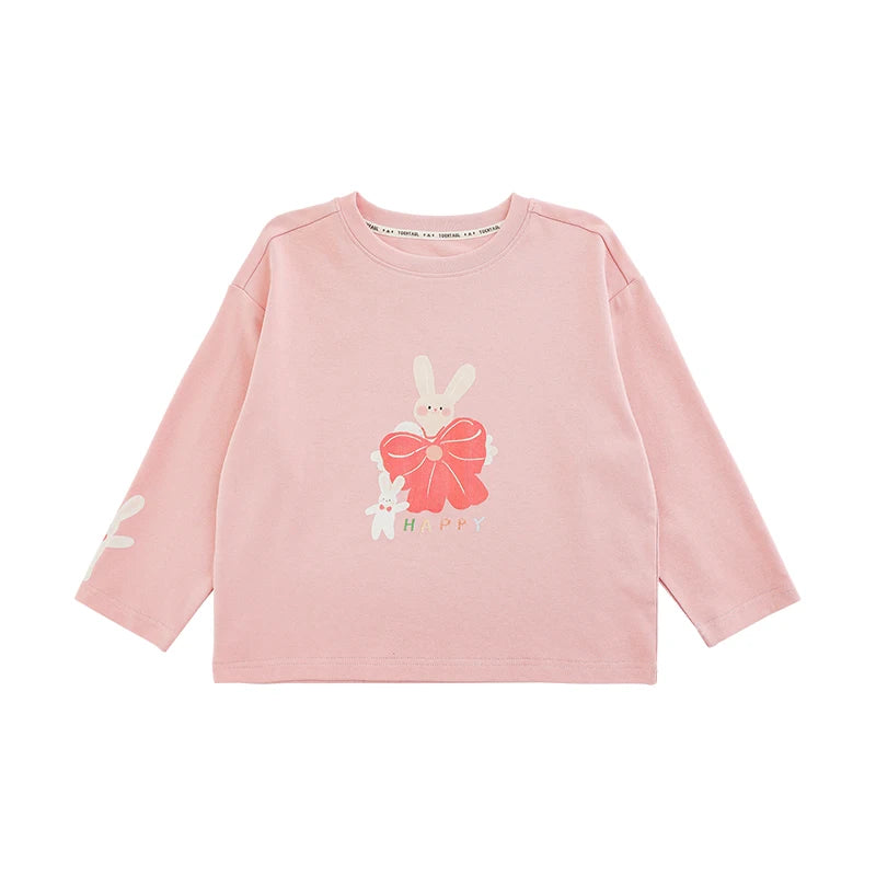 Maglia Casual Bambina Maniche Raglan – Personalizzata, Colori Beige, Rosa, Blu e Giallo