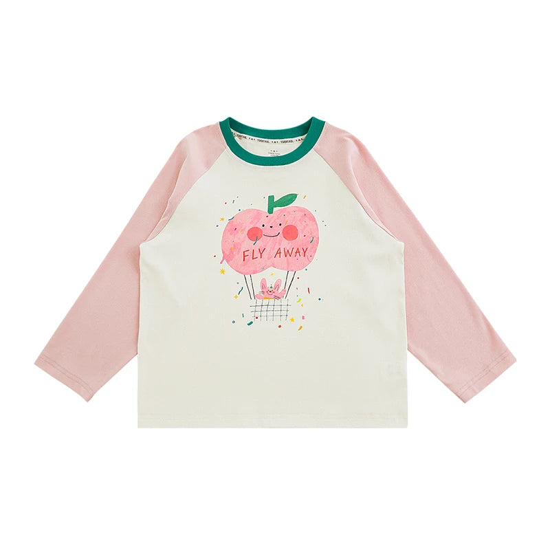 Maglia a Maniche Lunghe Raglan per Bambina – Stile Casual e Comodo, Vari Colori