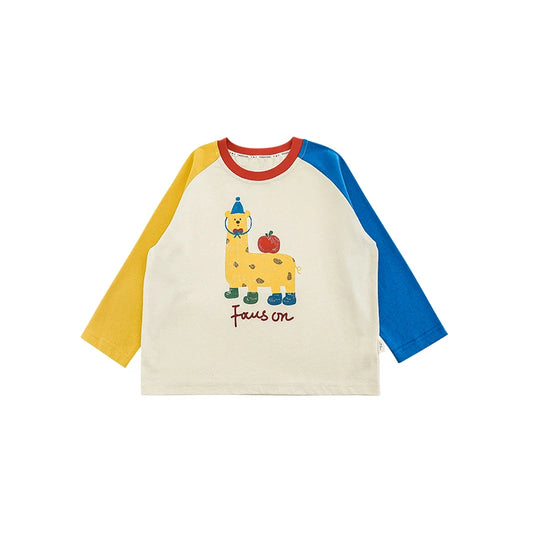 Maglia Bambino in Cotone 100% – Manica Lunga, Stampa Cartoni Animati, Morbida e Comoda