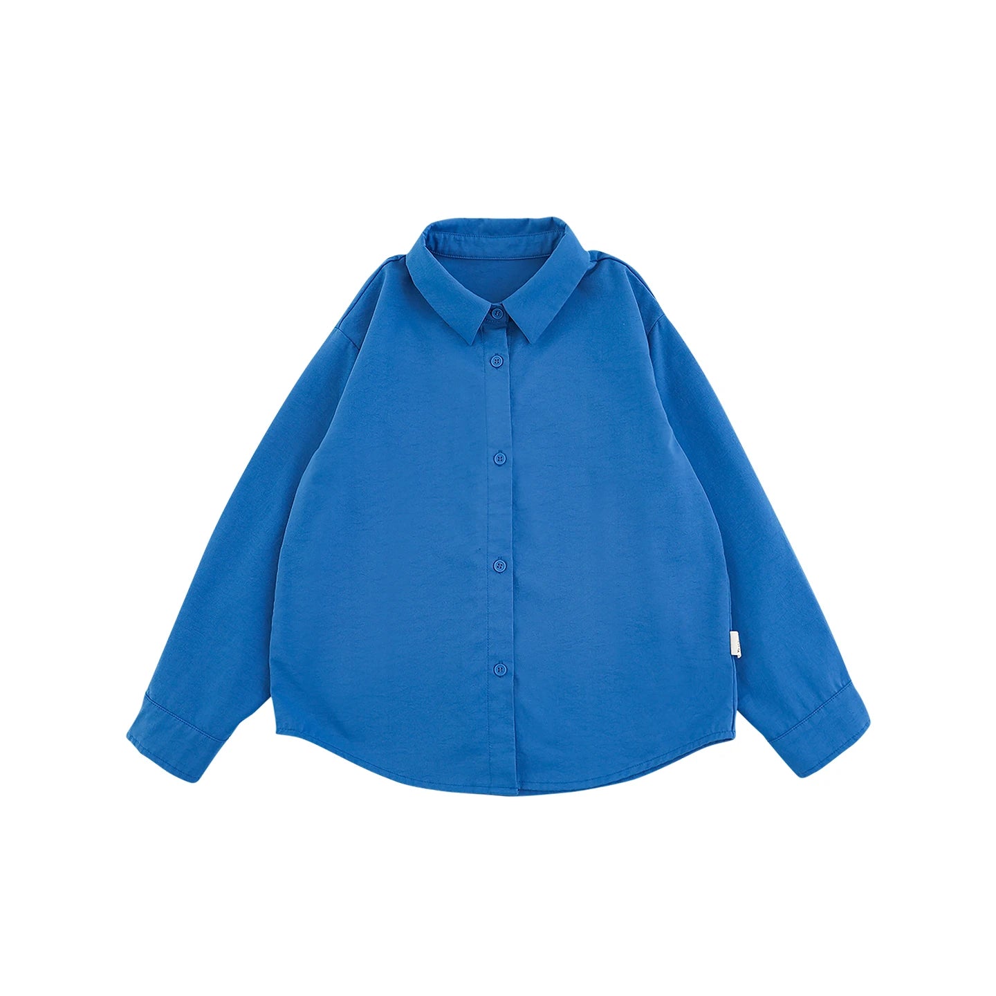 Camicia blu elegante stile collegiale per ragazza – maniche lunghe - Klotheds