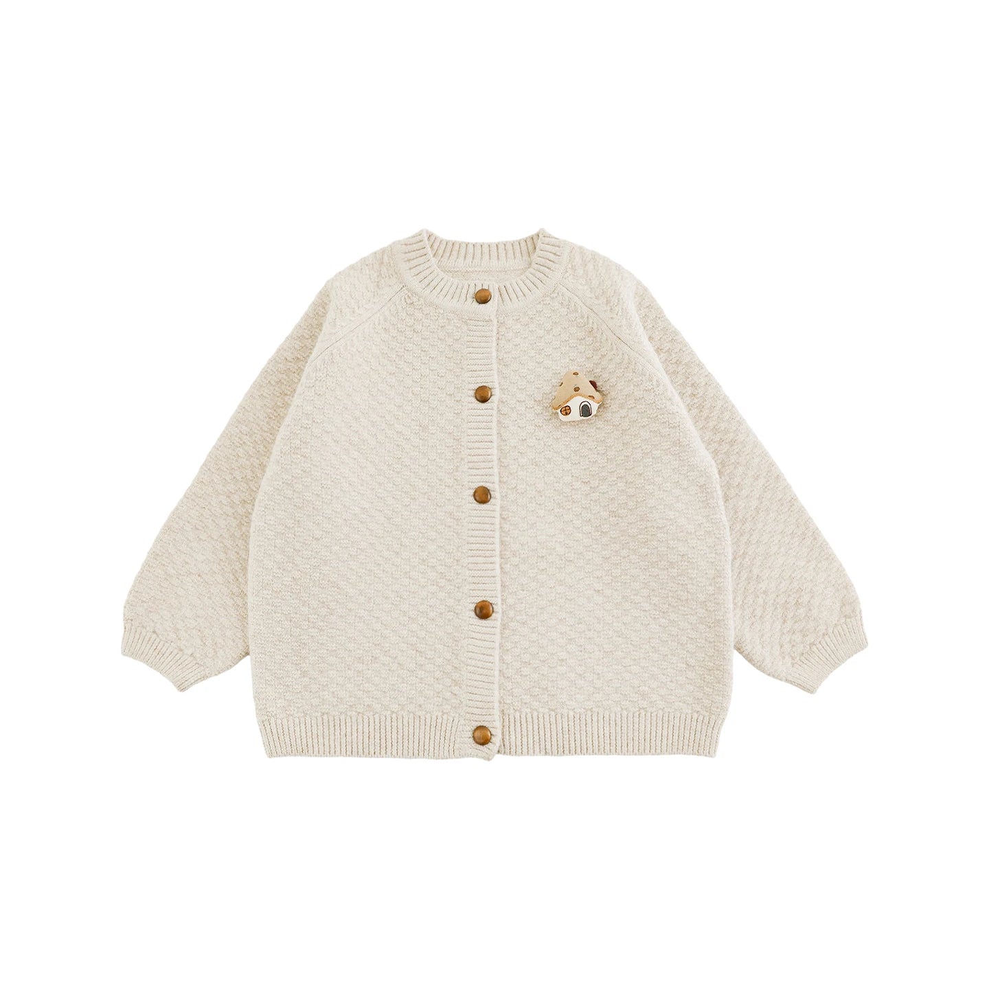 Cardigan Invernale da Bambina in Maglia Calda con Pupazzetto 3D – Cachi, Beige o Marrone - 2x - 26% - Klotheds