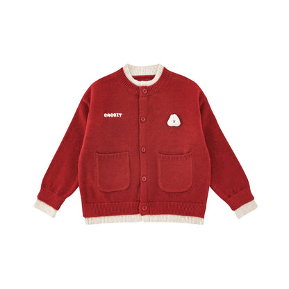 Cardigan Invernale da Bambino in Maglia Morbida – Beige, Giallo, Rosso o Nero - 2x - 26% - Klotheds