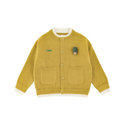 Cardigan Invernale da Bambino in Maglia Morbida – Beige, Giallo, Rosso o Nero - 2x - 26% - Klotheds