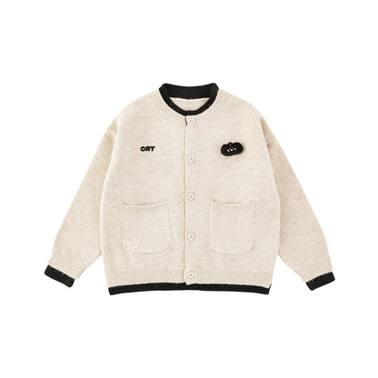 Cardigan Invernale da Bambino in Maglia Morbida – Beige, Giallo, Rosso o Nero - 2x - 26% - Klotheds