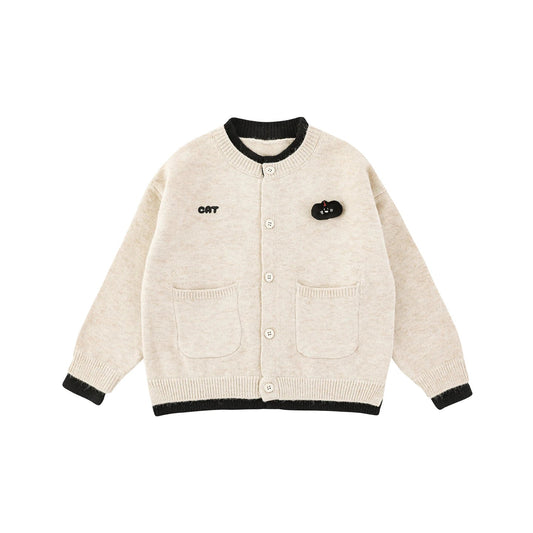 Cardigan Invernale da Bambino in Maglia Morbida – Beige, Giallo, Rosso o Nero - 2x - 26% - Klotheds