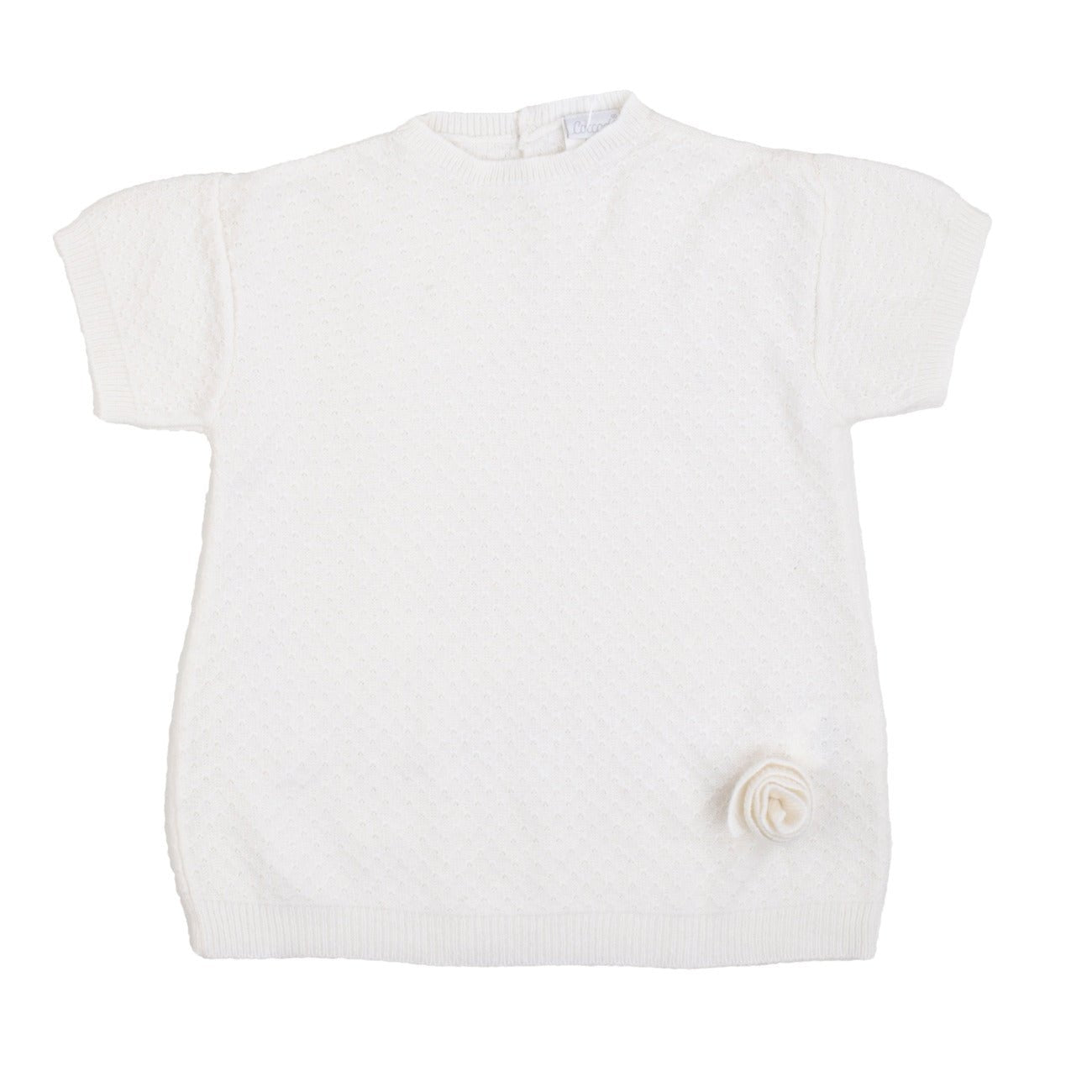 Coccodè - Abitino Neonato in Tricot Bianco - Klotheds