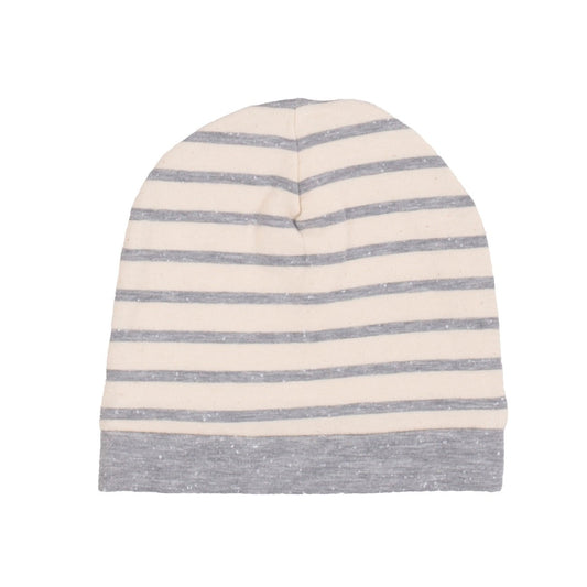 Coccodè - Cappellino Neonato in Felpa Panna Grigio Melange - Klotheds