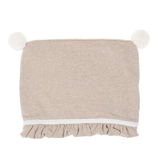 Coccodè - Cappellino Neonato in Jersone Beige Caramel Panna - Klotheds