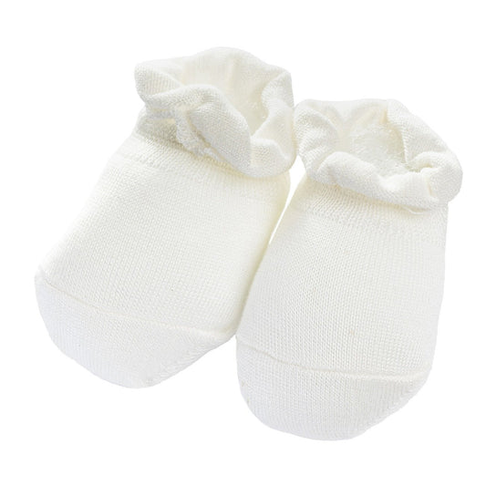 Coccodè - Scarpine Neonato in Tricot Panna - Klotheds