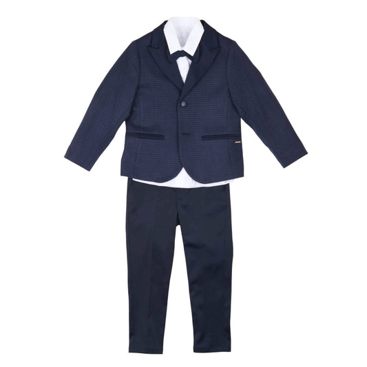 COMPLETO BLU ELEGANTE 4 PEZZI – Carlo Pignatelli Bambino - Klotheds