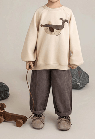 Completo Invernale Bambino – Felpa Oversize con Balena e Jeans o Cargo a Quadri - Klotheds