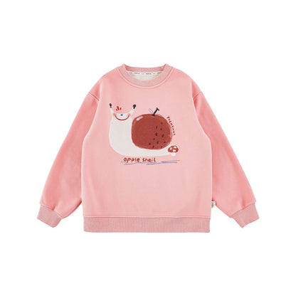 Felpa Invernale da Ragazza in Pile Morbido a Girocollo – Cachi, Rosa, Blu o Beige - 2x - 26% - Klotheds