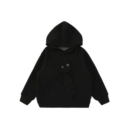 Felpa Invernale da Ragazzo con Cappuccio Antivento in Cotone – Grigio o Nero - Klotheds