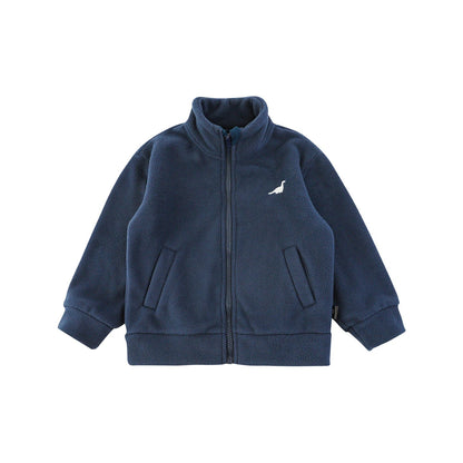 Giacca Invernale da Bambino con Ricamo Dinosauro in Pile Morbido – Grigio, Blu, Azzurro o Verde - Klotheds