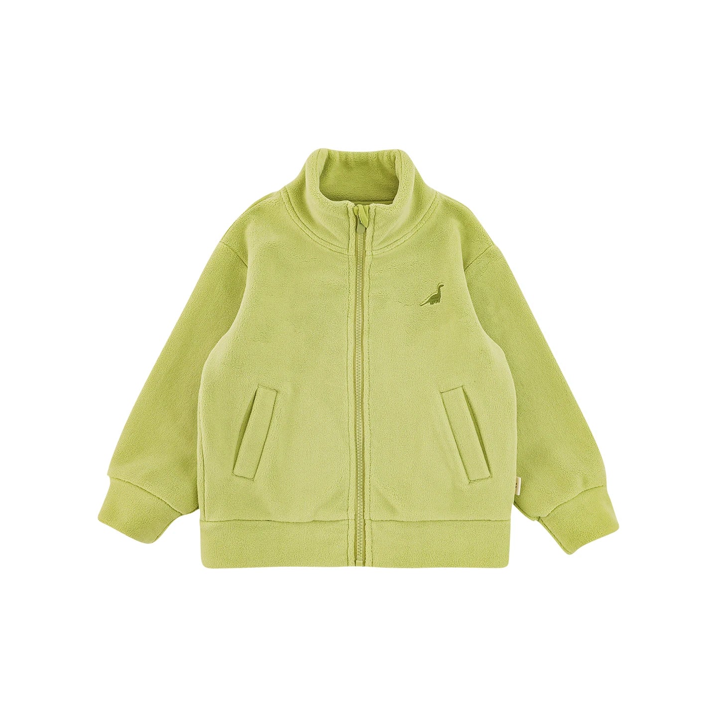 Giacca Invernale da Bambino con Ricamo Dinosauro in Pile Morbido – Grigio, Blu, Azzurro o Verde - Klotheds