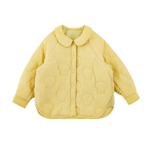Giacca Trapuntata Invernale da Bambina Imbottita in Poliestere – Rosa, Beige o Giallo - Klotheds