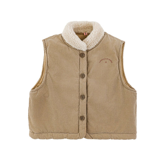 Gilet Invernale da Bambina in Maglia Calda – Colore Cachi - Klotheds