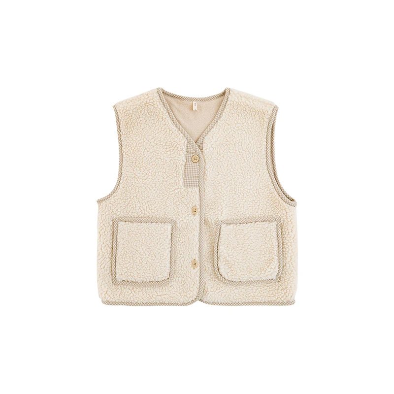 Gilet Invernale da Bambino in Cotone Morbido – Colore Beige - Klotheds