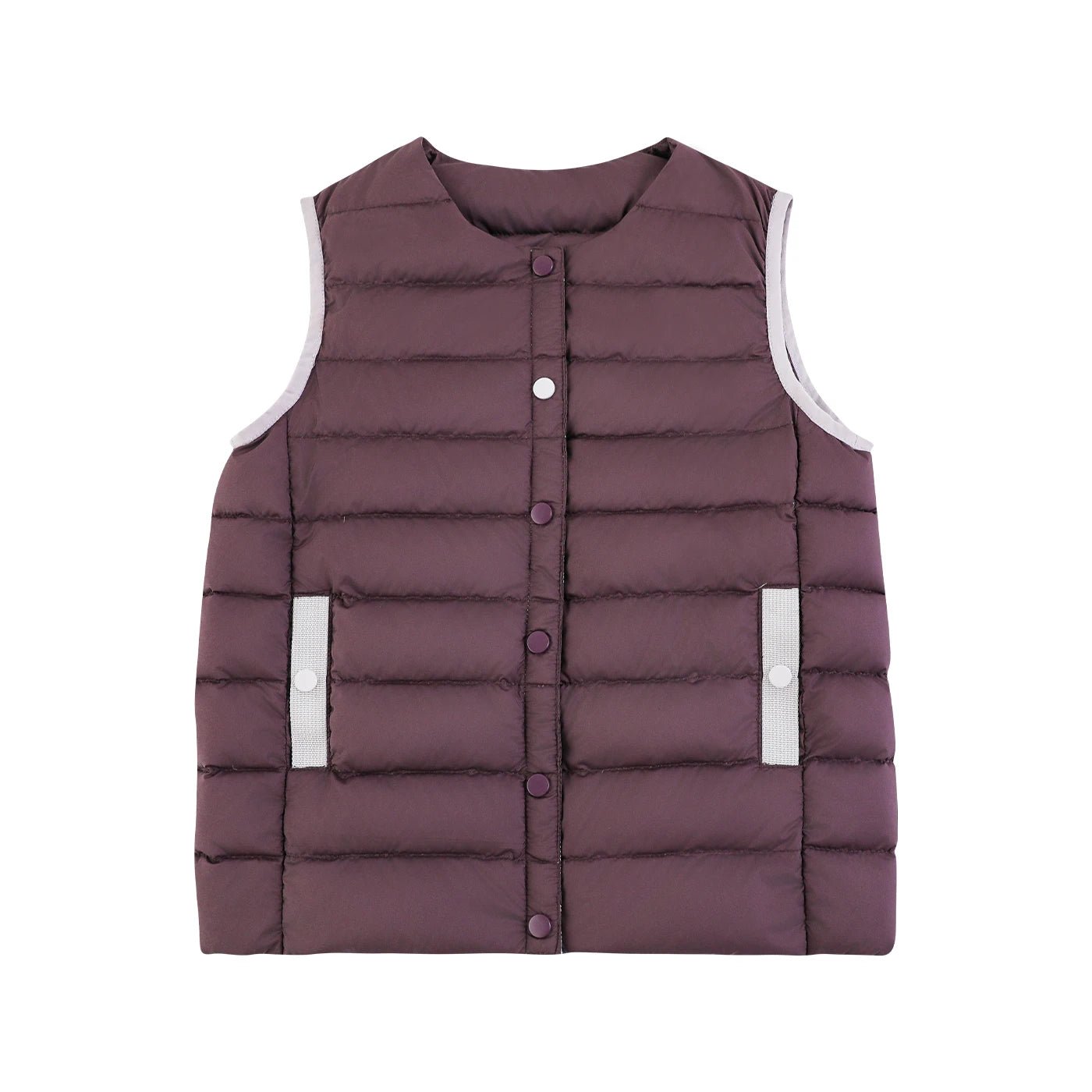 Gilet Invernale da Ragazza Imbottito con Zip – Blu, Viola o Rosa - Klotheds