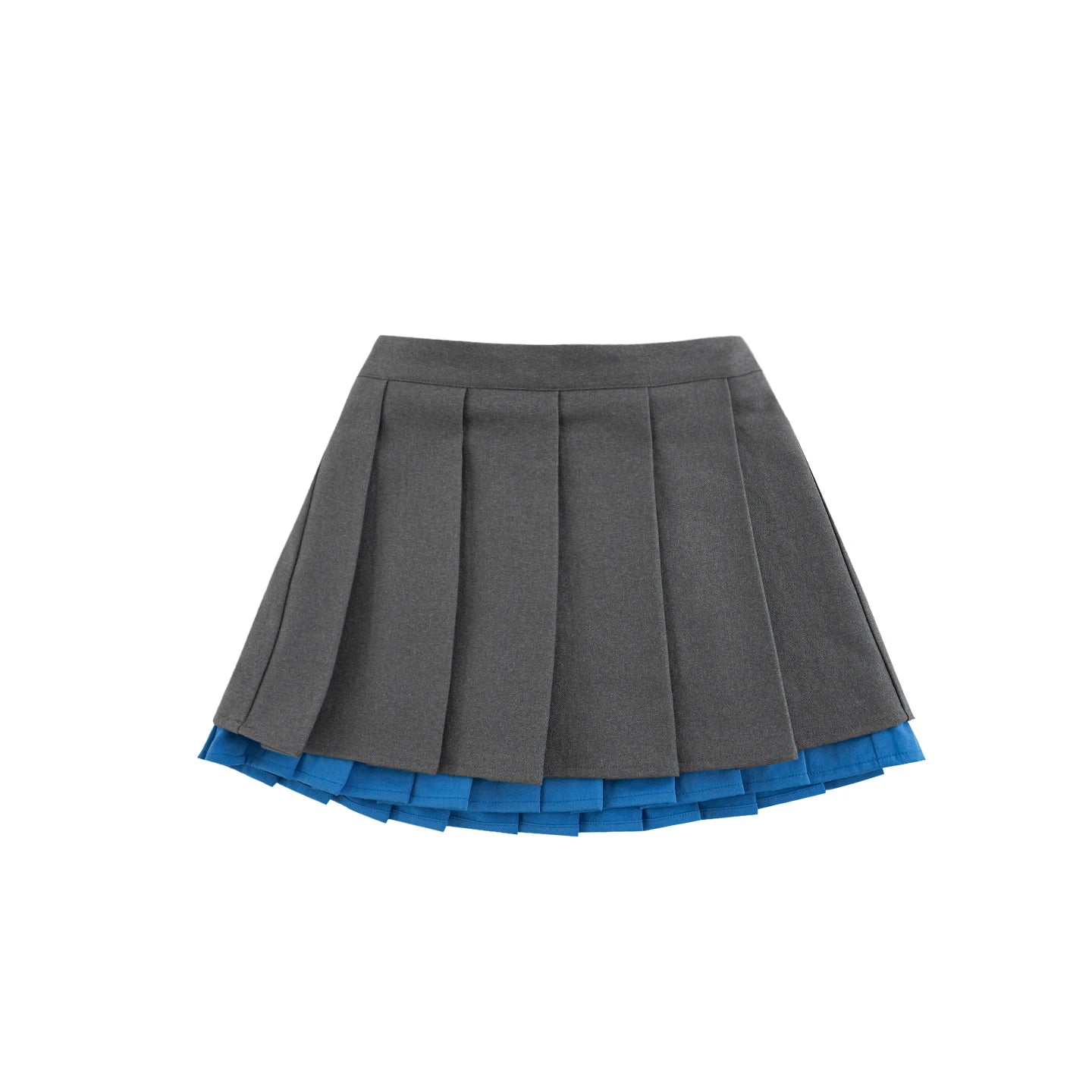 Gonna grigia elegante stile collegiale per ragazza – plissettata - Klotheds