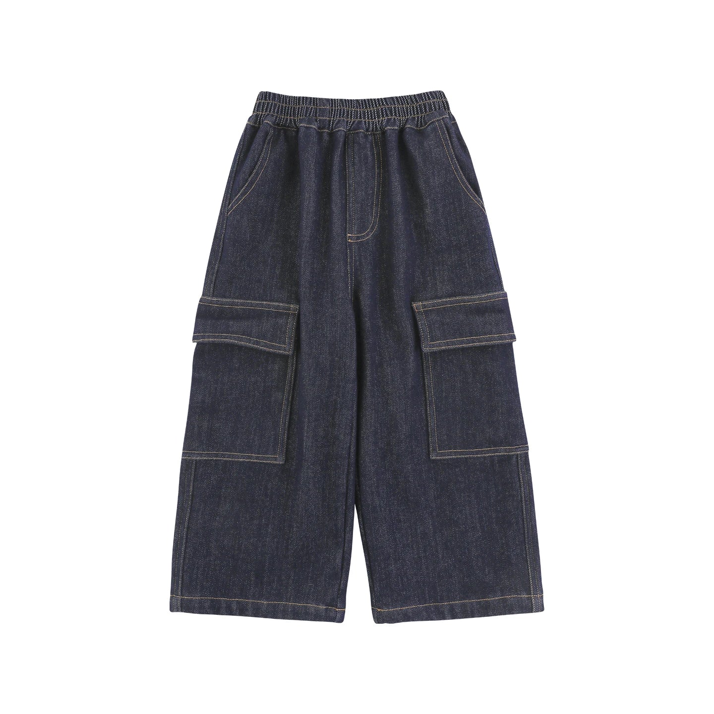 Jeans Cargo Invernali da Ragazzo in Denim Foderato in Pile - Klotheds