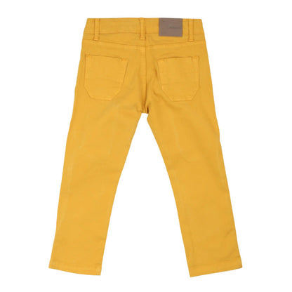 Jeckerson - Pantalone 5 Tasche in Gabardina con Toppa Senape - Klotheds