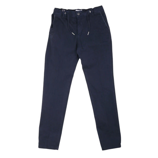 Jeckerson - Pantalone Chinos in Gabardina con Lacci Blu - Klotheds