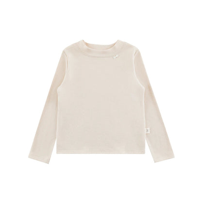 Maglia a maniche lunghe tinta unita per bambina – stile casual autunnale - Klotheds